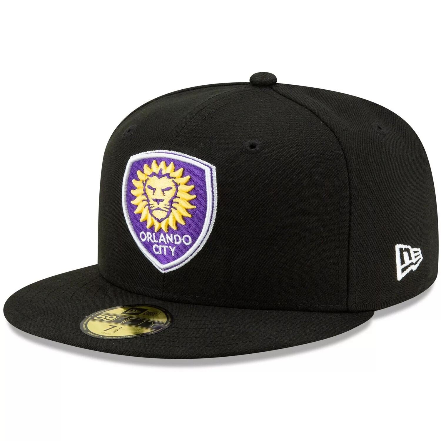 

Мужская приталенная шляпа New Era Black Orlando City SC Primary Logo 59FIFTY