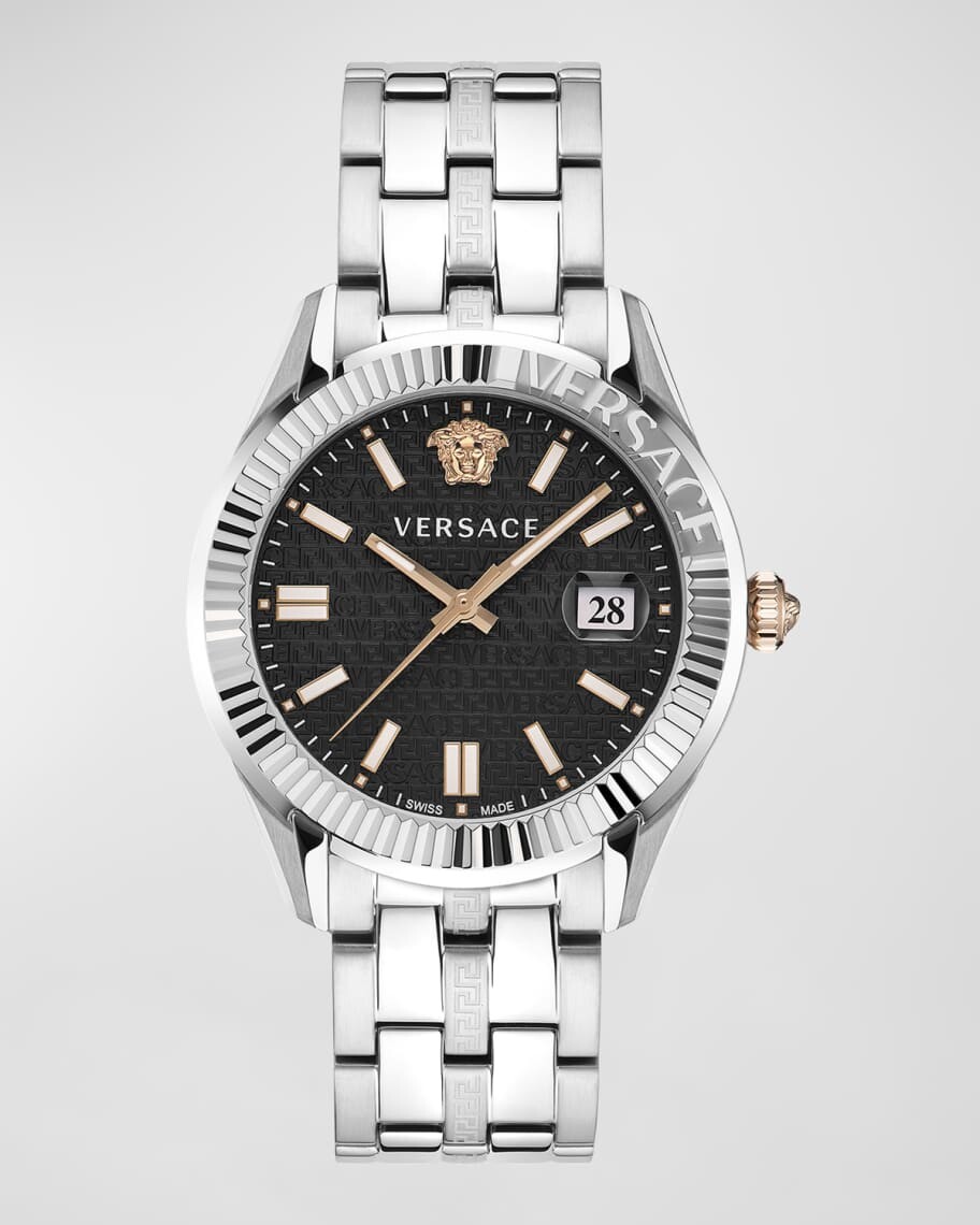 

Мужские часы Greca Time с браслетом из нержавеющей стали, 41 мм Versace