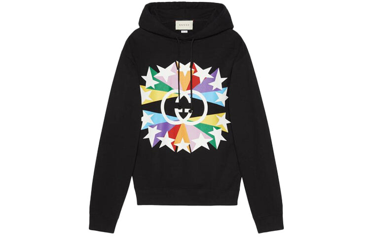 

Толстовка с принтом Gucci Interlocking G Star Burst, черный