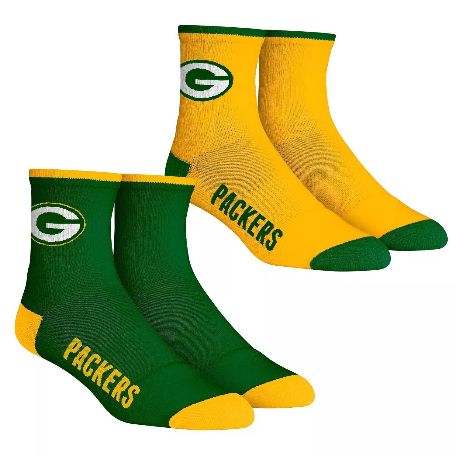 

Комплект из 2 носков Youth Rock Em Green Bay Packers Core Team из 2 носков длиной четверть длины Unbranded