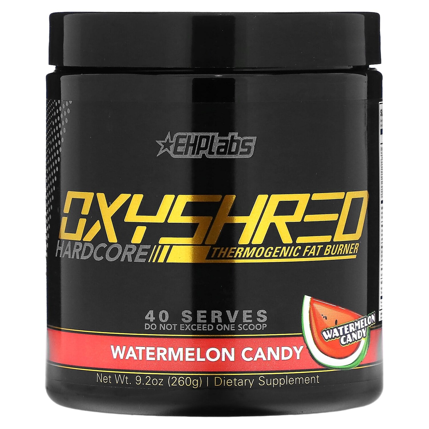 

Oxyshred Hardcore, термогенное сжигание жира, арбузные конфеты, 260 г (9,2 унции), EHPlabs