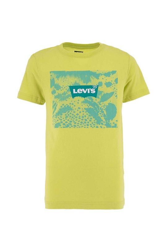 

Детская хлопковая футболка Levi's, зеленый