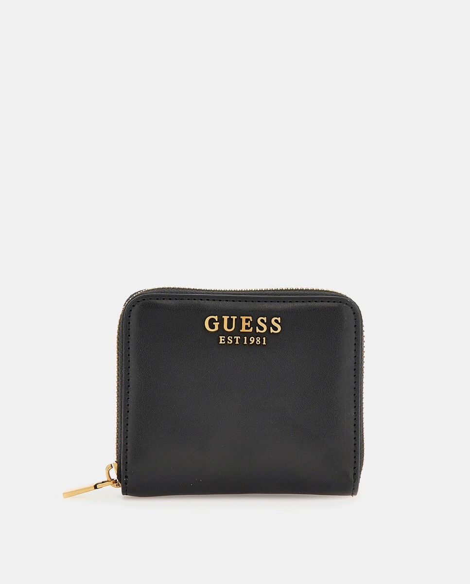 

Маленький черный кошелек на молнии Guess, черный