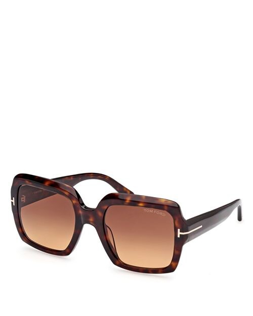 

Квадратные солнцезащитные очки, 54 мм Tom Ford, цвет Brown
