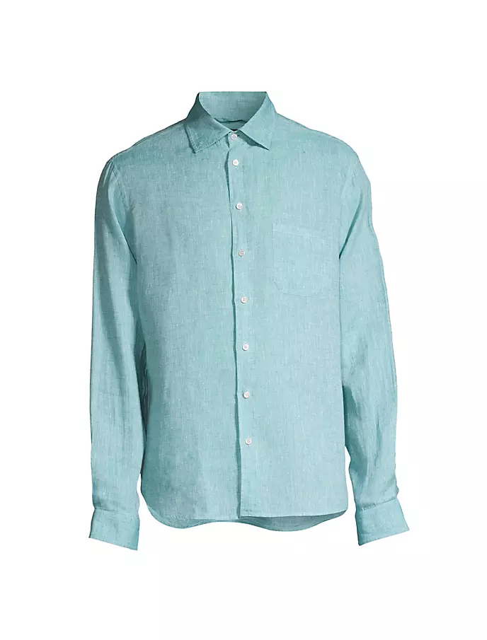 

Льняная рубашка Camicia Classica Sease, синий