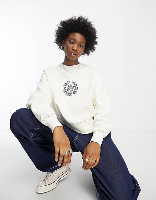 

Белоснежный свитшот Dickies Beavertown с вышитым логотипом в центре