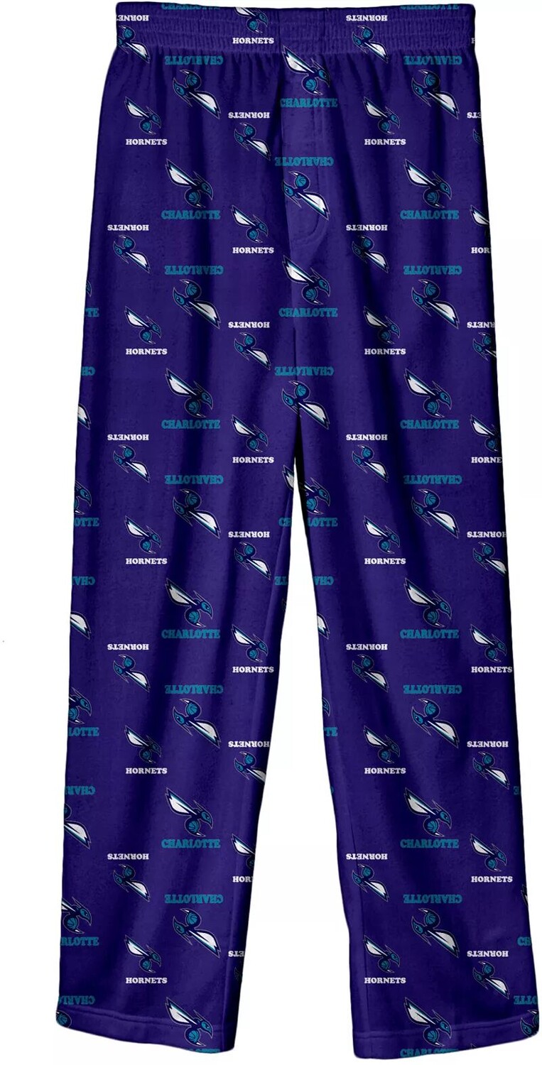 

Outerstuff Молодежные пижамные штаны с логотипом NBA Charlotte Hornets