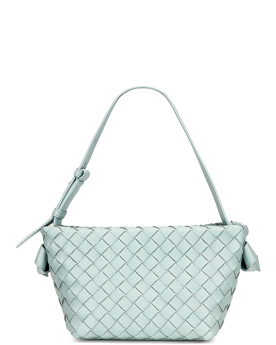 

Сумка мини Bottega Veneta Mini Shoulder, цвет Teal Washed & Gold