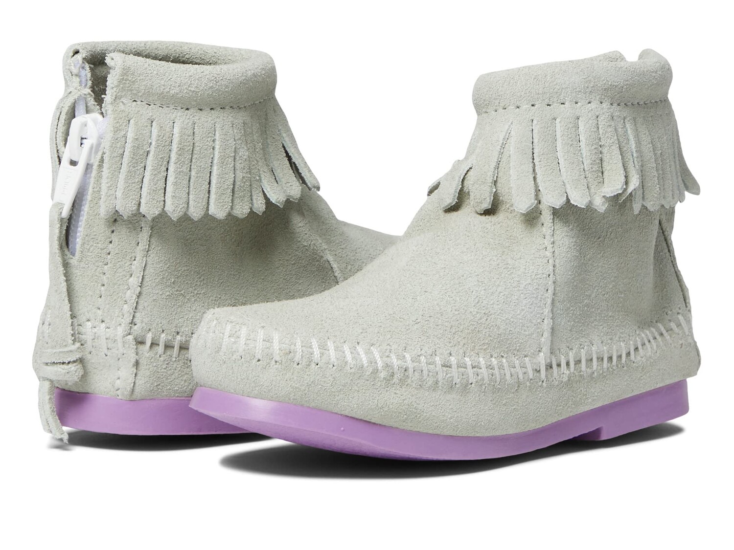 

Ботинки Minnetonka Kids Back Zip Boot (Little Kid/Big Kid)