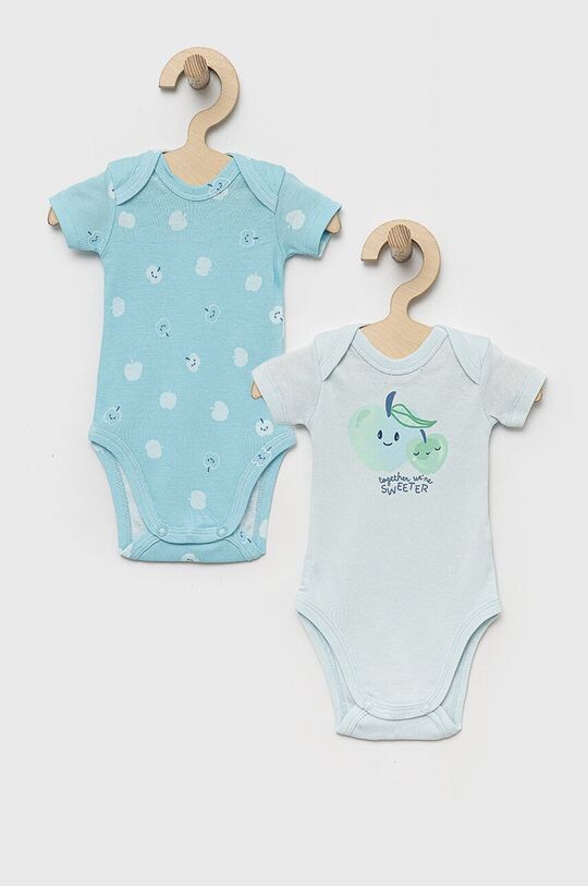 

Комплект из 2 хлопковых боди для малышей United Colors of Benetton, синий