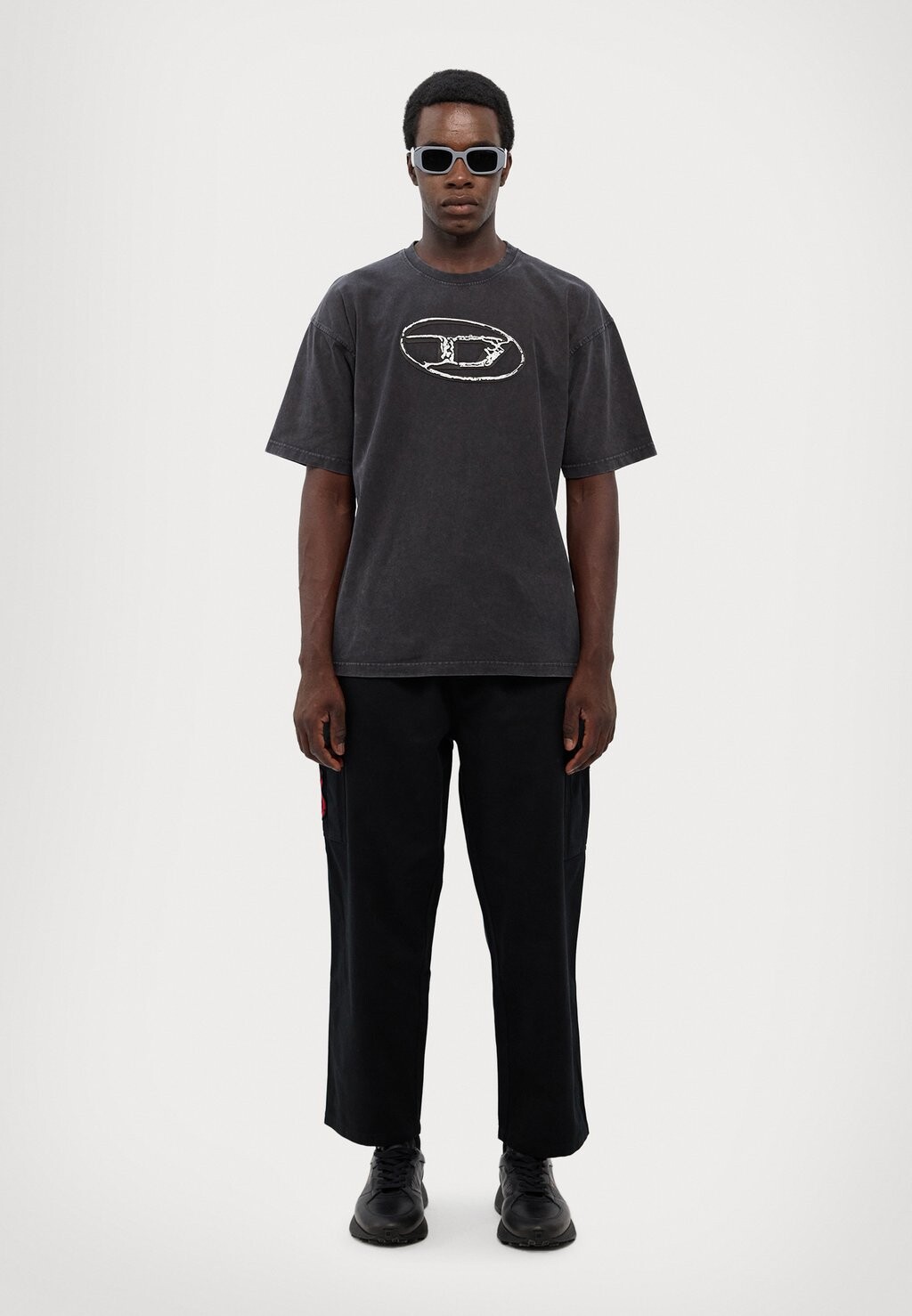 

Брюки-карго PANTS WITH LOGO FLAMES PATCH Vision of Super, черный