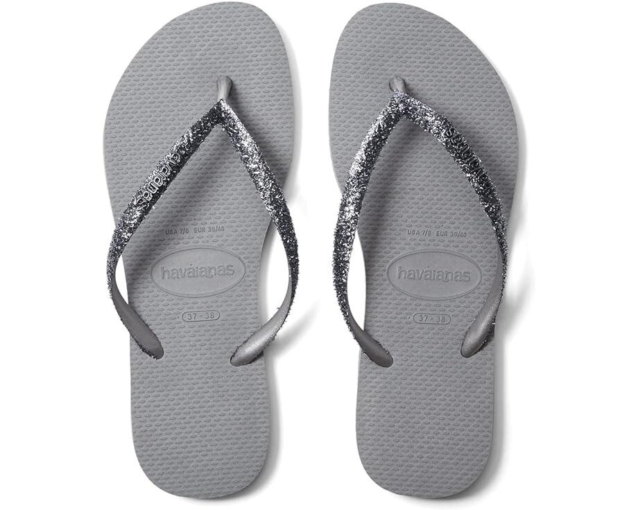 

Сандалии Havaianas Slim Glitter II Flip Flop Sandal, цвет Steel Grey