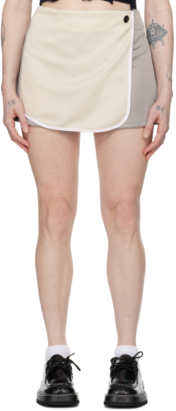 Мини-юбка Off-White с серыми складками Ambush юбка kiabi серая 46 размер