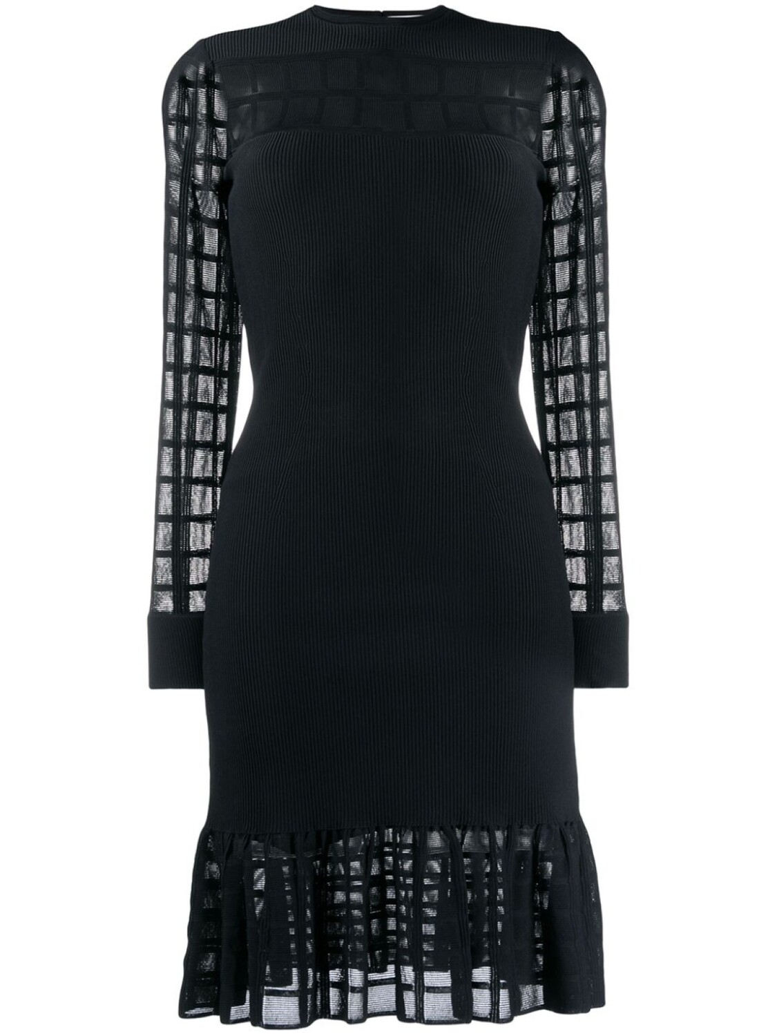 

Alexander McQueen трикотажное платье мини Ottoman, черный