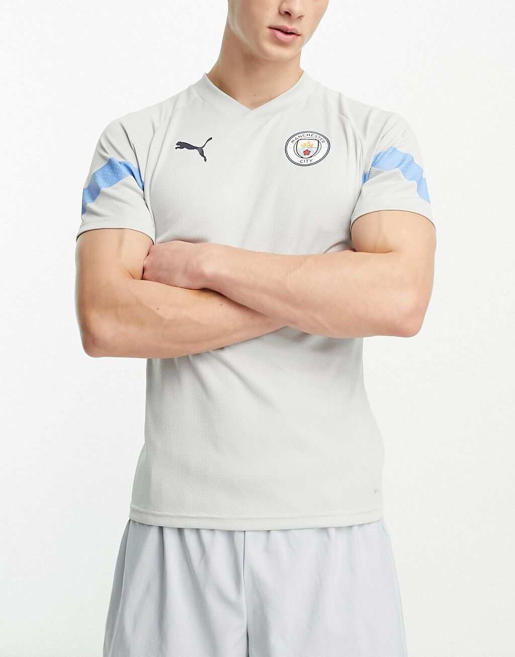 

Серая футболка тренировочного игрока Puma Football Manchester City 2022/23