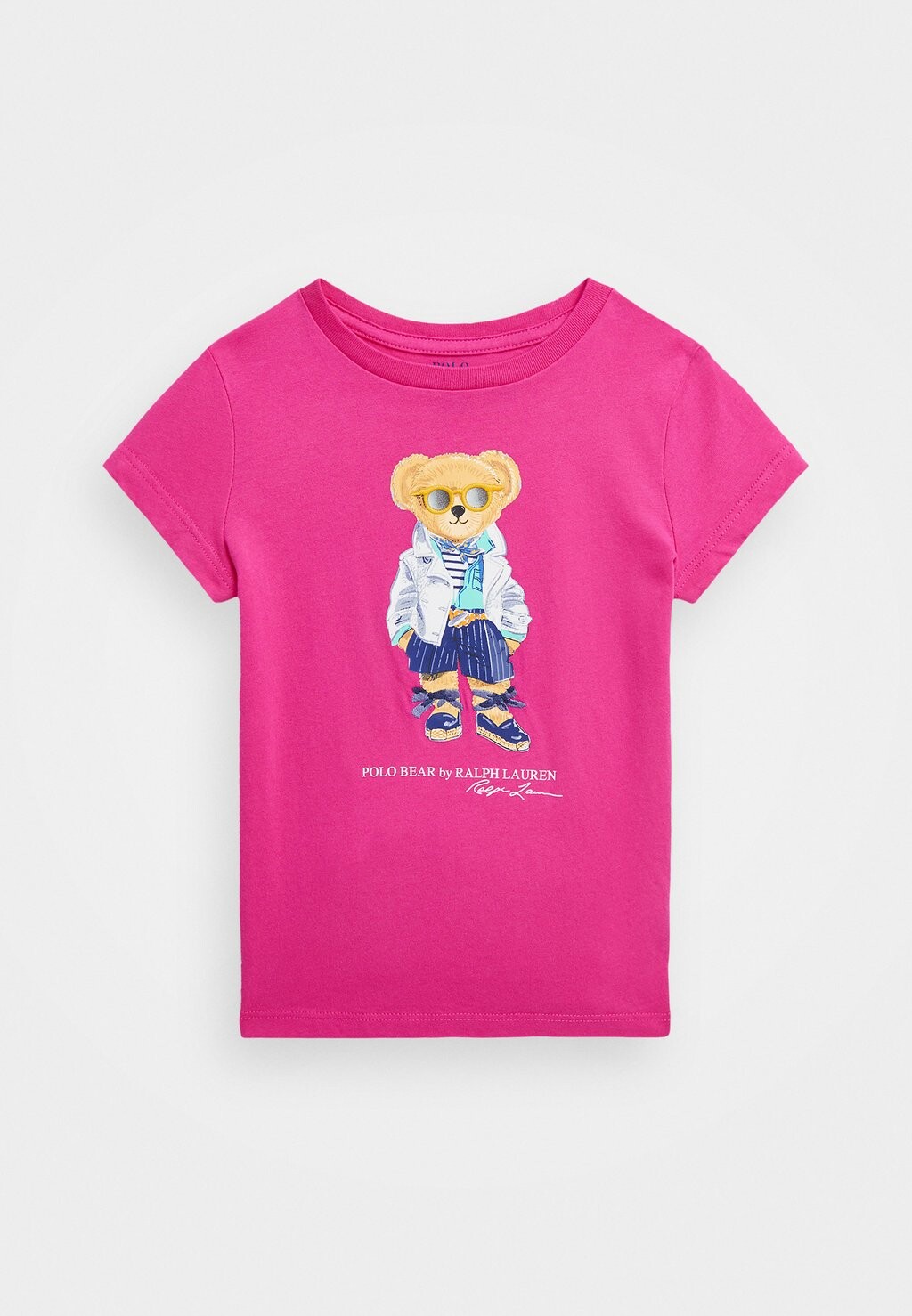 

Футболка с принтом Bear Polo Ralph Lauren, цвет bright pink