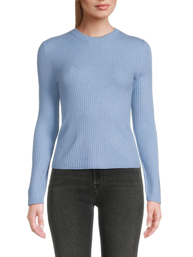 

Свитер в рубчик из кашемира и шелка Vince, цвет Light Blue