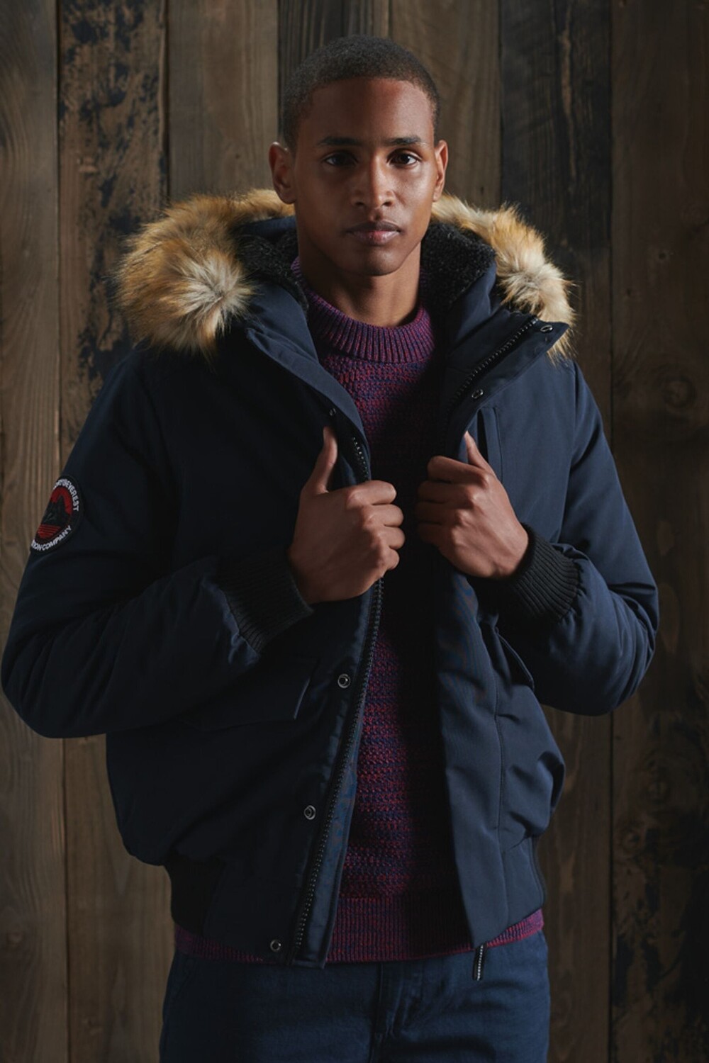 

Бомбер Everest Superdry, синий