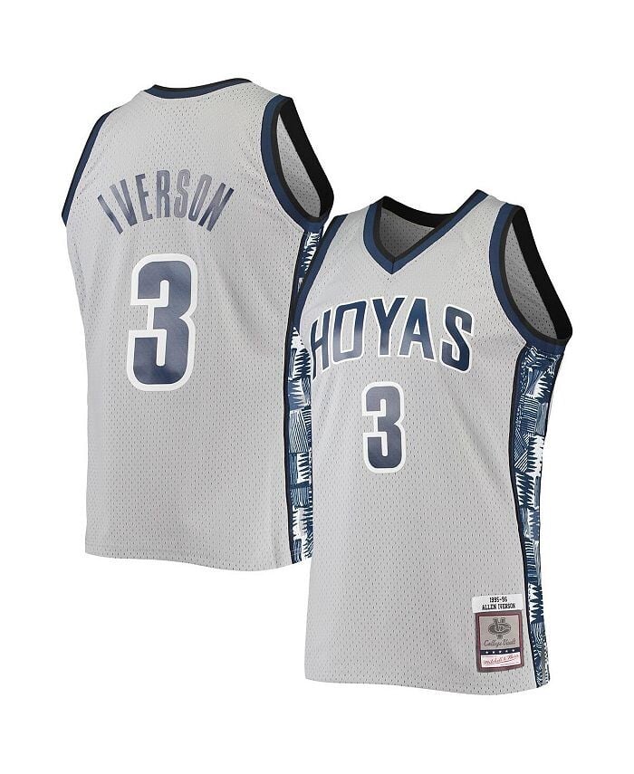 

Мужская футболка Allen Iverson Grey Georgetown Hoyas 1995-96 Swingman Replica Mitchell & Ness, серый