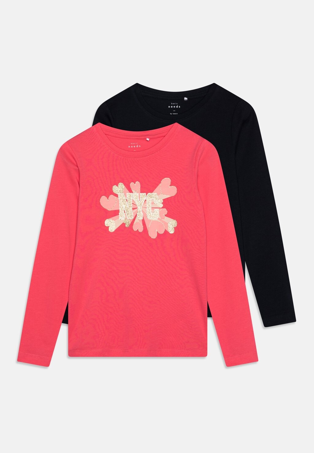 

Топ с длинными рукавами NKFVEEN 2 PACK Name it, цвет camellia rose/dark sapphire