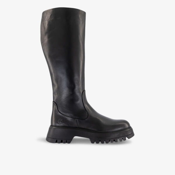 

Кожаные ботинки до колена с тисненым логотипом Timberland, черный