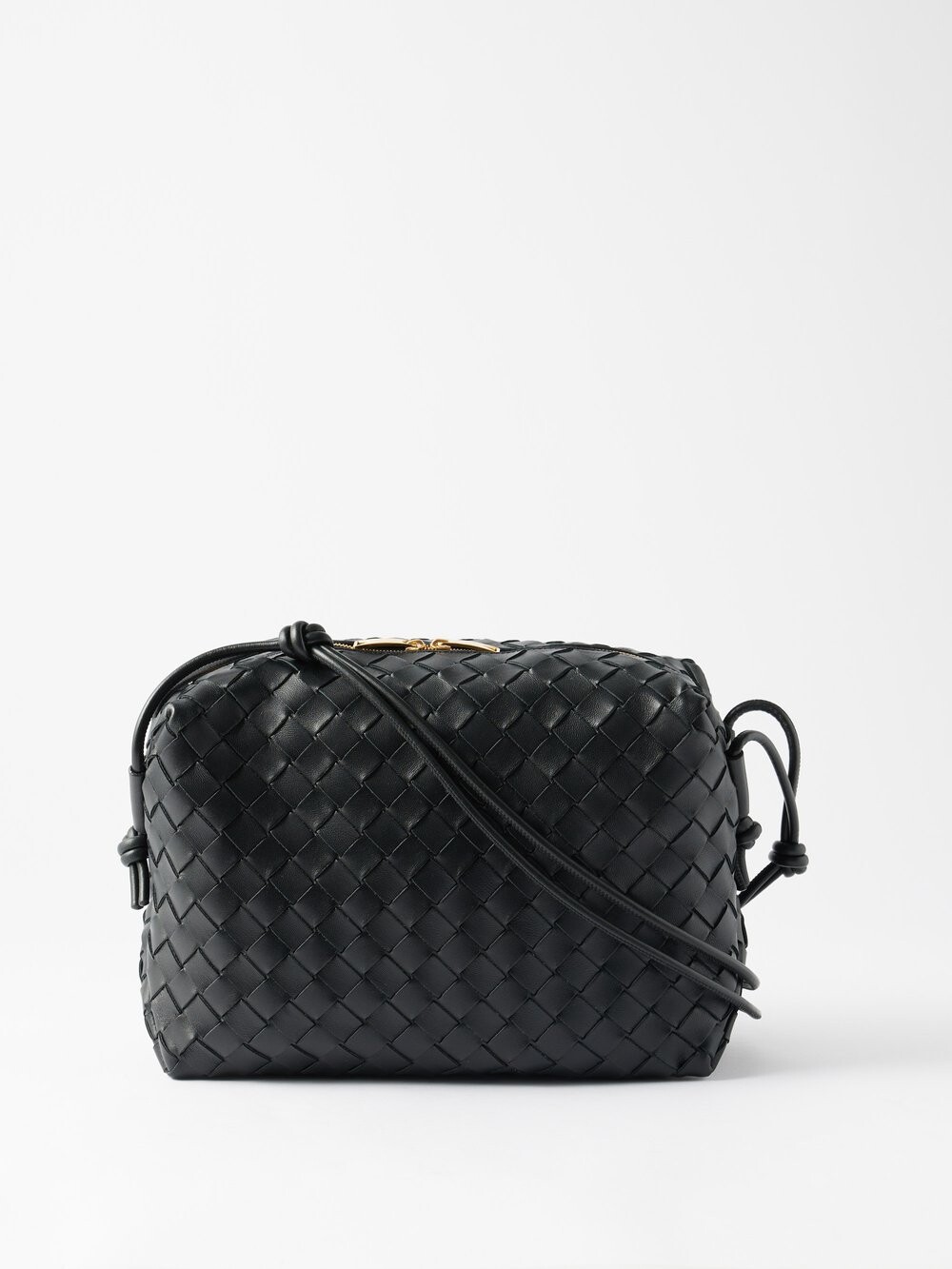 

Миниатюрная сумка через плечо loop из кожи intrecciato Bottega Veneta, черный