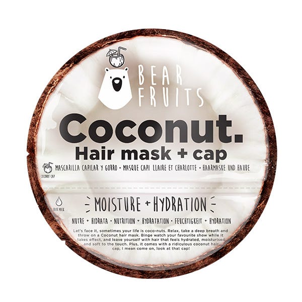 Кокосовая маска для волос + шапочка 20 мл Bear Fruits маски косметические bear fruits