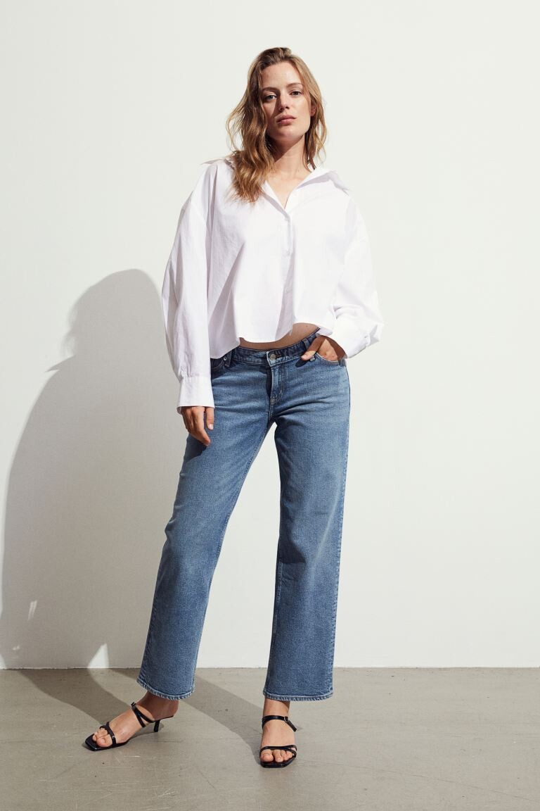 

MAMA Широкие низкие джинсы до и после H&M