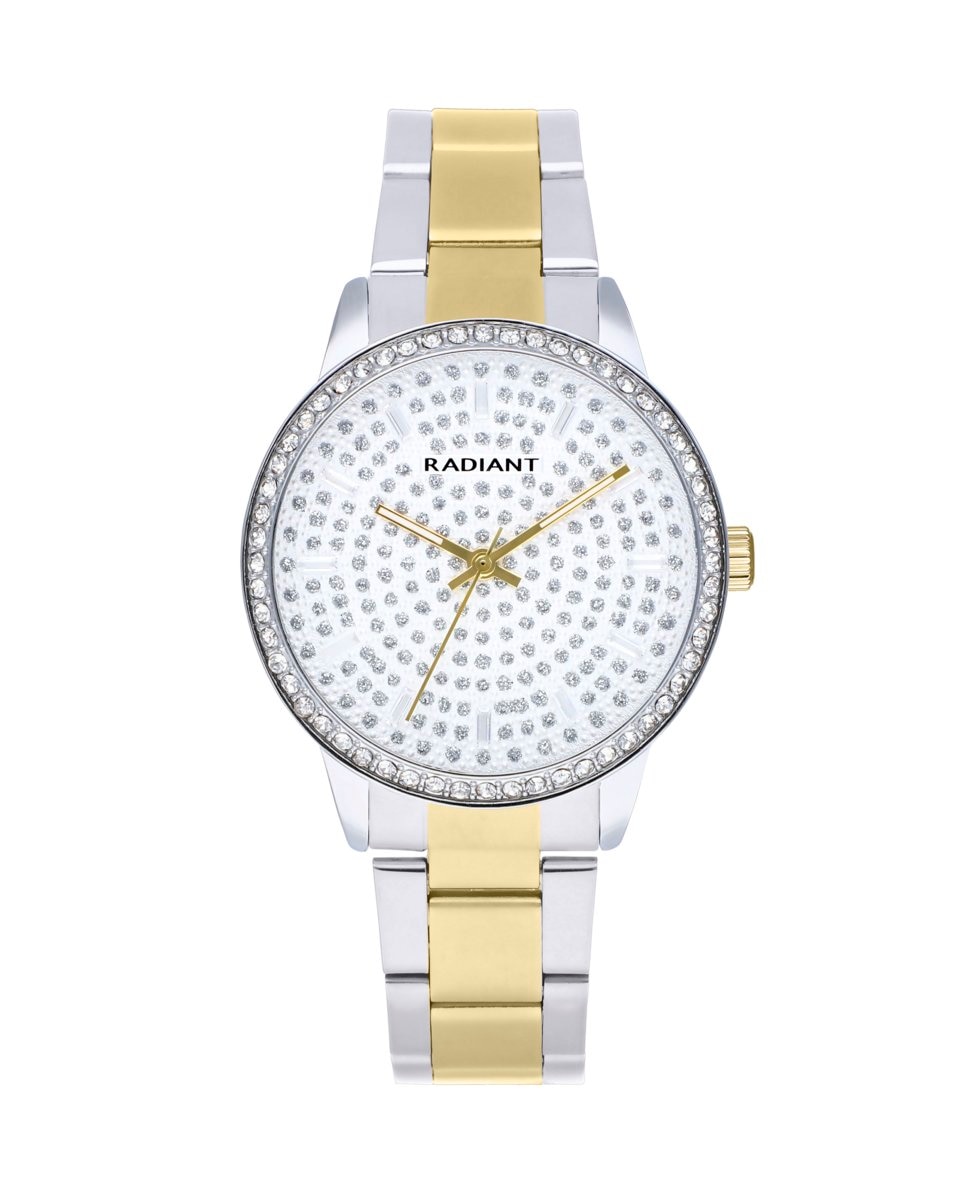 Женские часы Eclipse 38 мм из стали RA578203 с ремешком из двухцветного золота Radiant, серебро цена и фото
