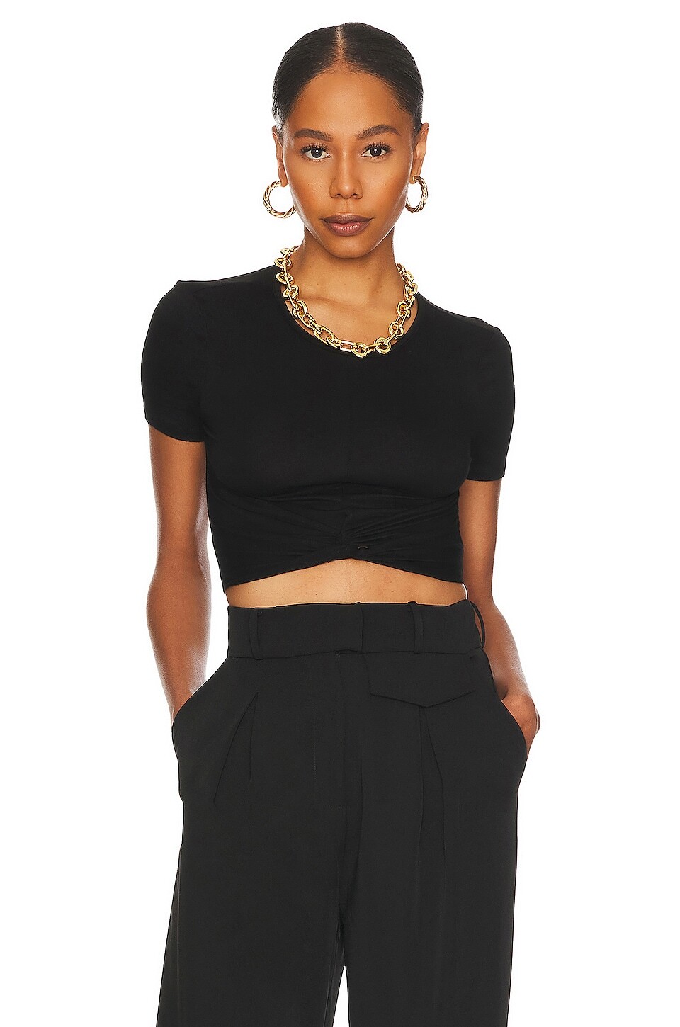 

Топ superdown Camille Twist Front, черный