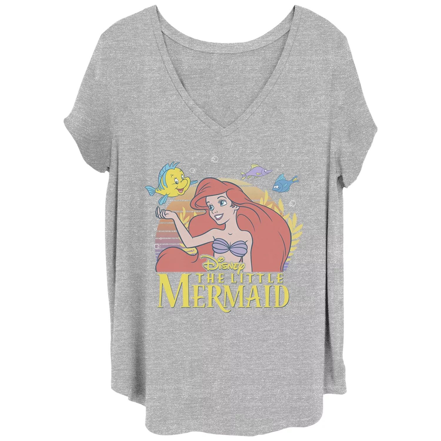

Футболка с логотипом Juniors' Plus Disney Little Mermaid Ariel Flounder Licensed Character