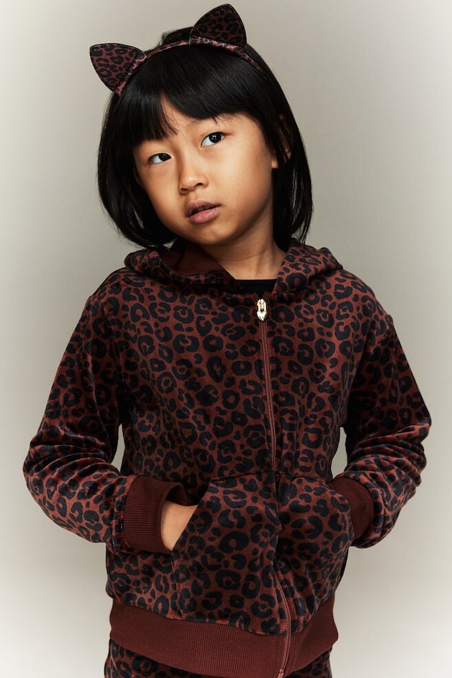 

Куртка-Худи из велюра H&M, коричневый