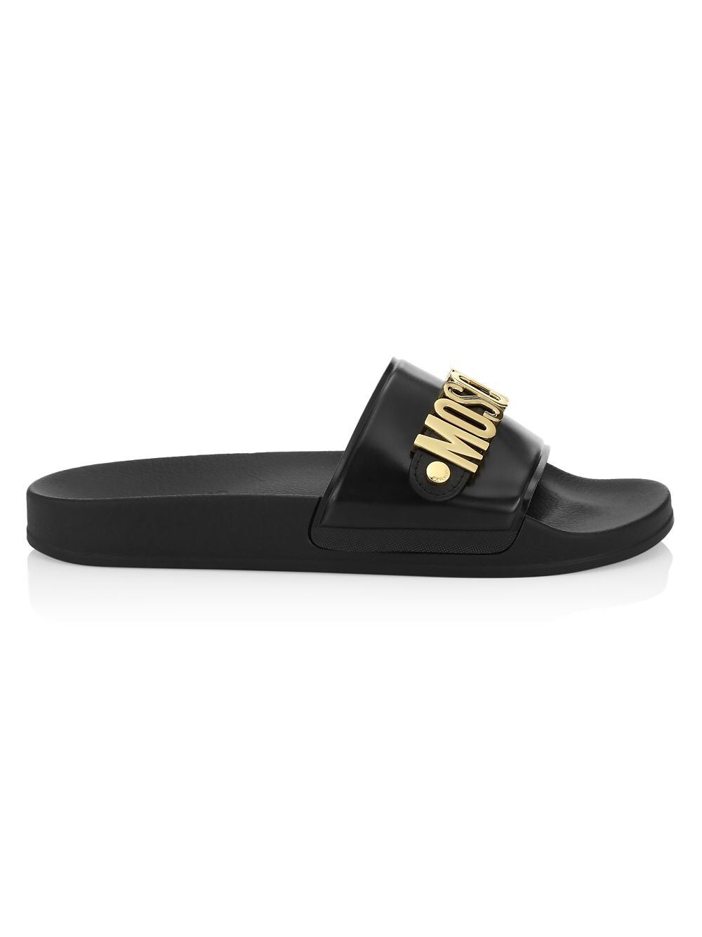 

Шлепанцы с ремешком и логотипом Moschino, неро
