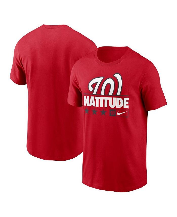

Мужская красная футболка Washington Nationals Natitude Local Team Nike, красный