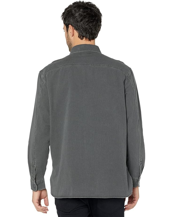 

Рубашка AllSaints Drobak Long Sleeve Shirt, цвет Washed Black