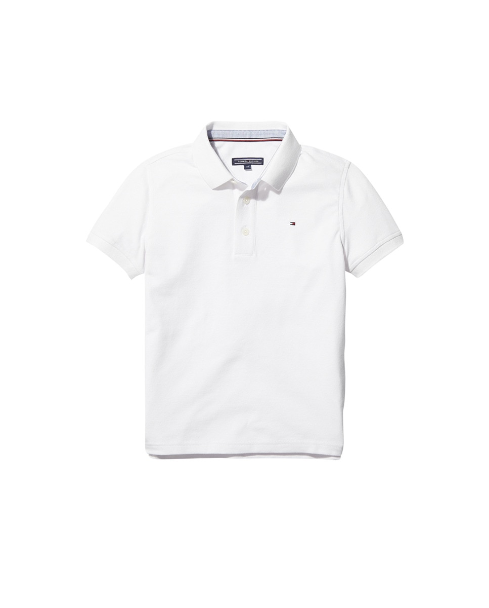 Белая базовая рубашка-поло для мальчика Tommy Hilfiger Tommy Hilfiger, белый