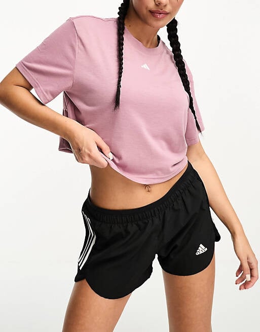 

Сиреневая футболка с короткими рукавами adidas Training studio, Фиолетовый
