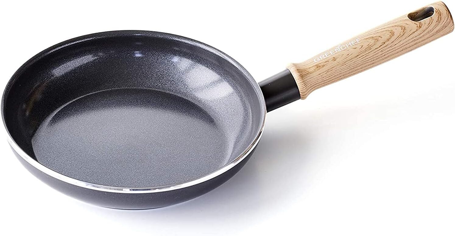 

Greenpan CC002541-001 Сковорода Green Chef, 7,9 дюймов (20 см), совместима с IH, керамика, с антипригарным покрытием, без фтора, шоколадный, черный GreenChef, Grey (Grey Marl)