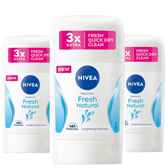 

Дезодорант-карандаш, 3 шт. Nivea Fresh Natural