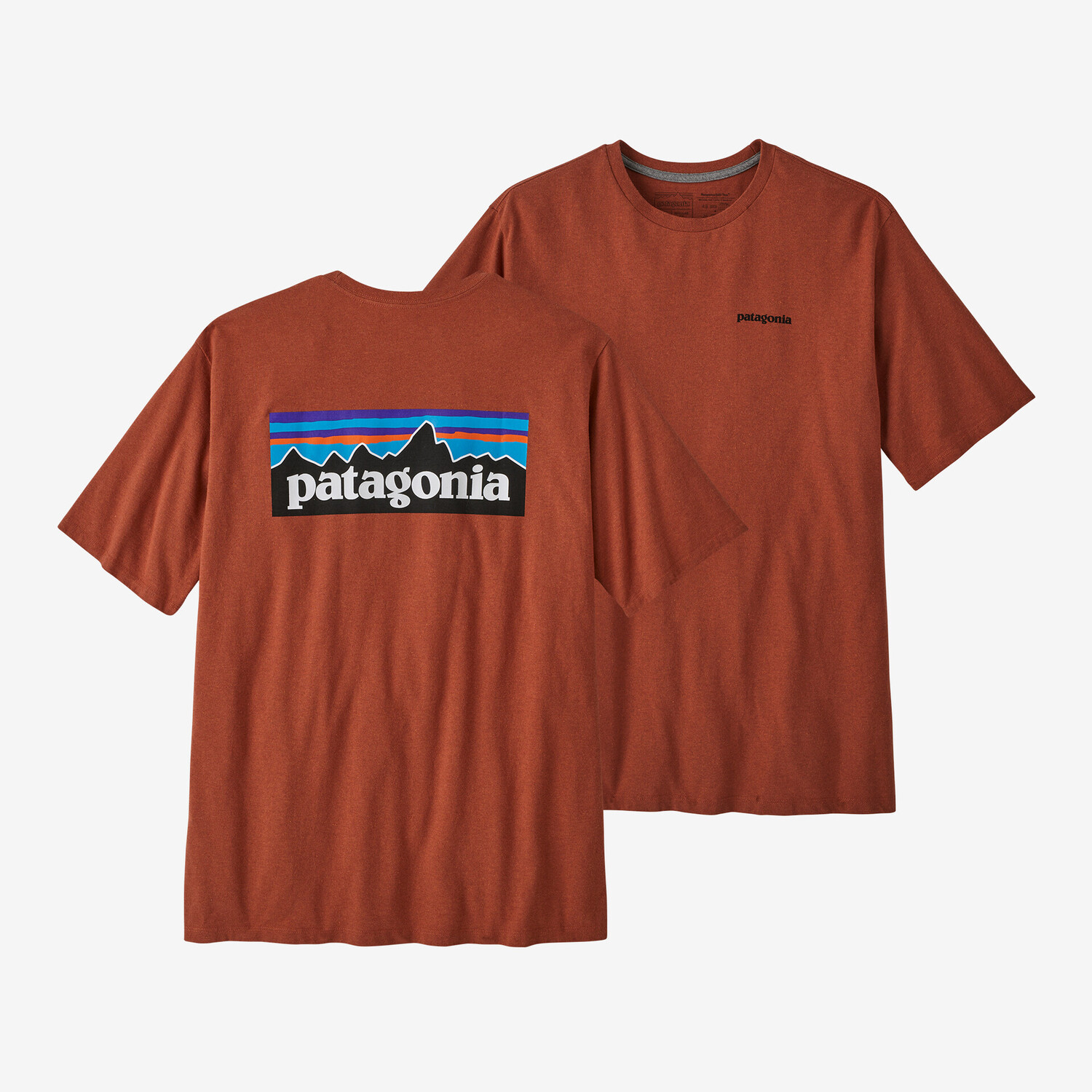 

Мужская футболка с логотипом P-6 Responsibili Patagonia, цвет Quartz Coral
