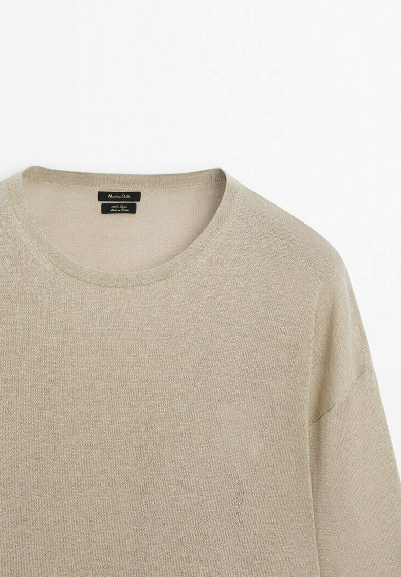 

Джемпер Crew Neck Massimo Dutti, бежевый