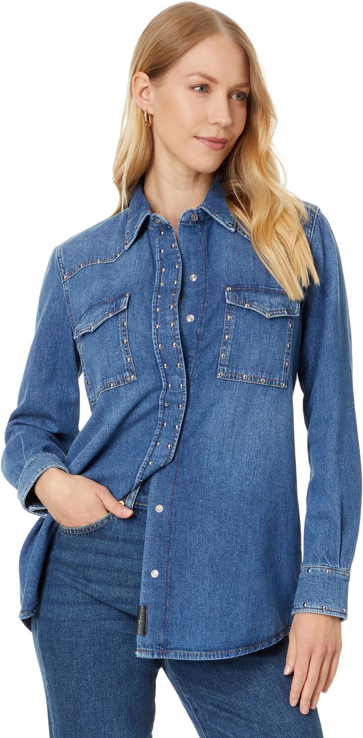 

Рубашка 7 For All Mankind Emilia Shirt with Studs, цвет Jukebox