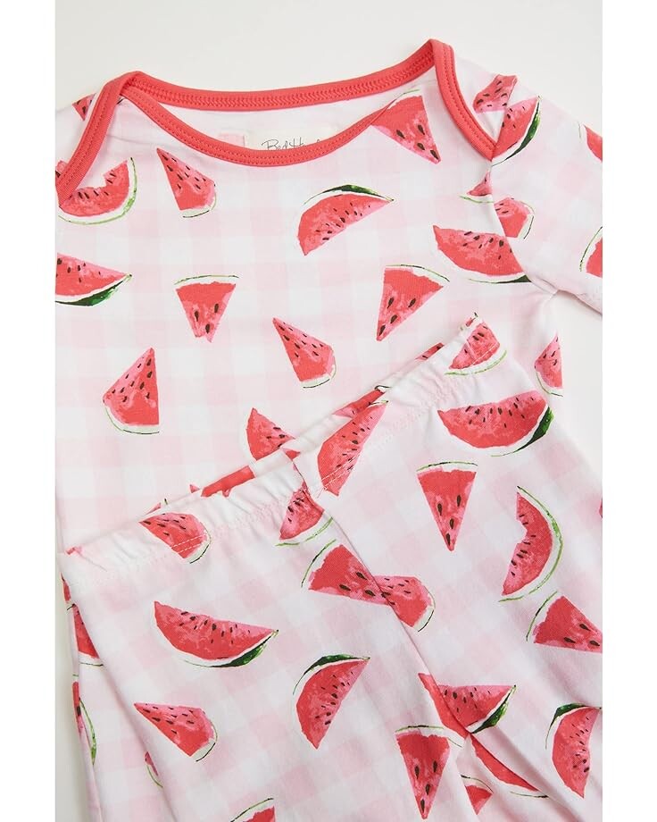 Пижамный комплект Bedhead Pajamas Short Sleeve Snug Fit PJ Set, цвет Watermelon Picnic пижамный комплект bedhead pajamas booboo short sleeve snug fit pj set цвет funfetti macarons