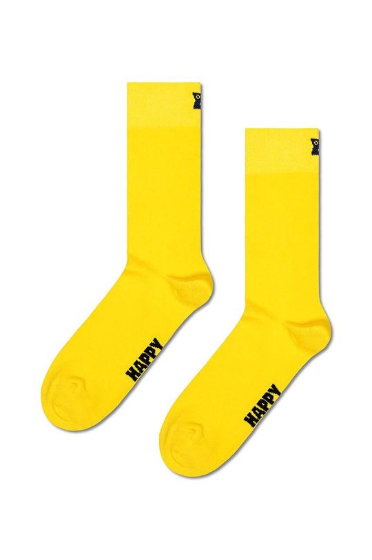 однотонные цветные носки babushka socks 4 цвета Однотонные носки Happy Socks, желтый