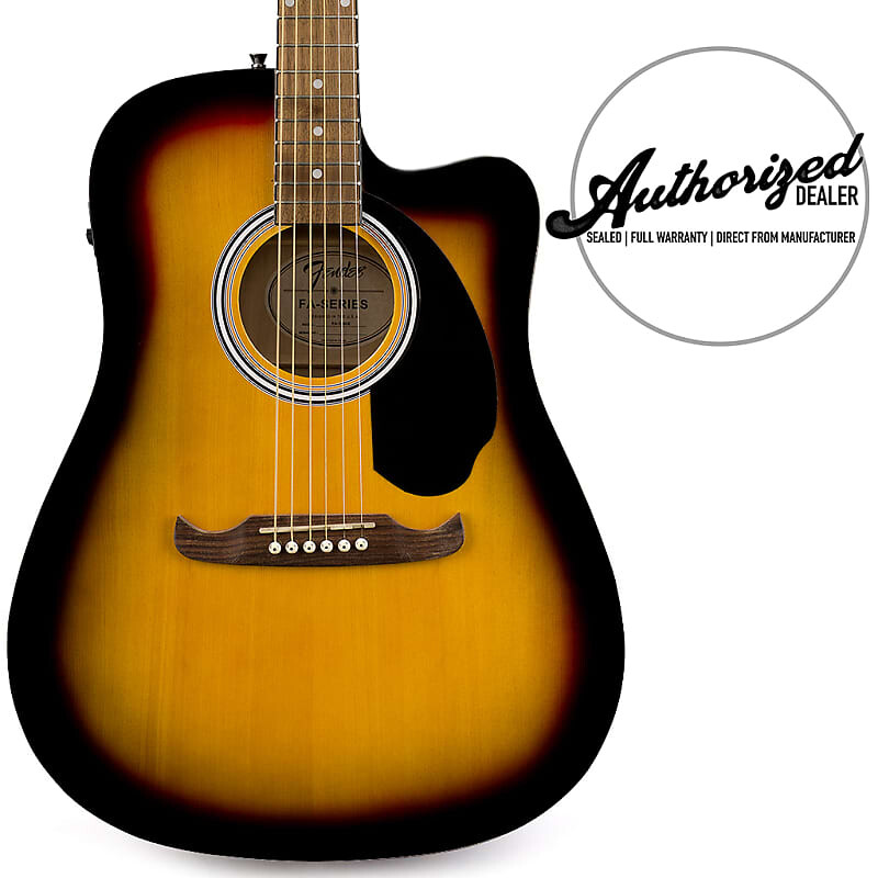 Акустическая гитара Fender FA-125CE Dreadnought Acoustic Electric Guitar - Sunburst auxiliary handle 2pcs for bosch gws10 150c gws10 125ce gws14 125c gws1400 gws14 125ce gws14 150c gws14 4v psf22 psf22a pws550