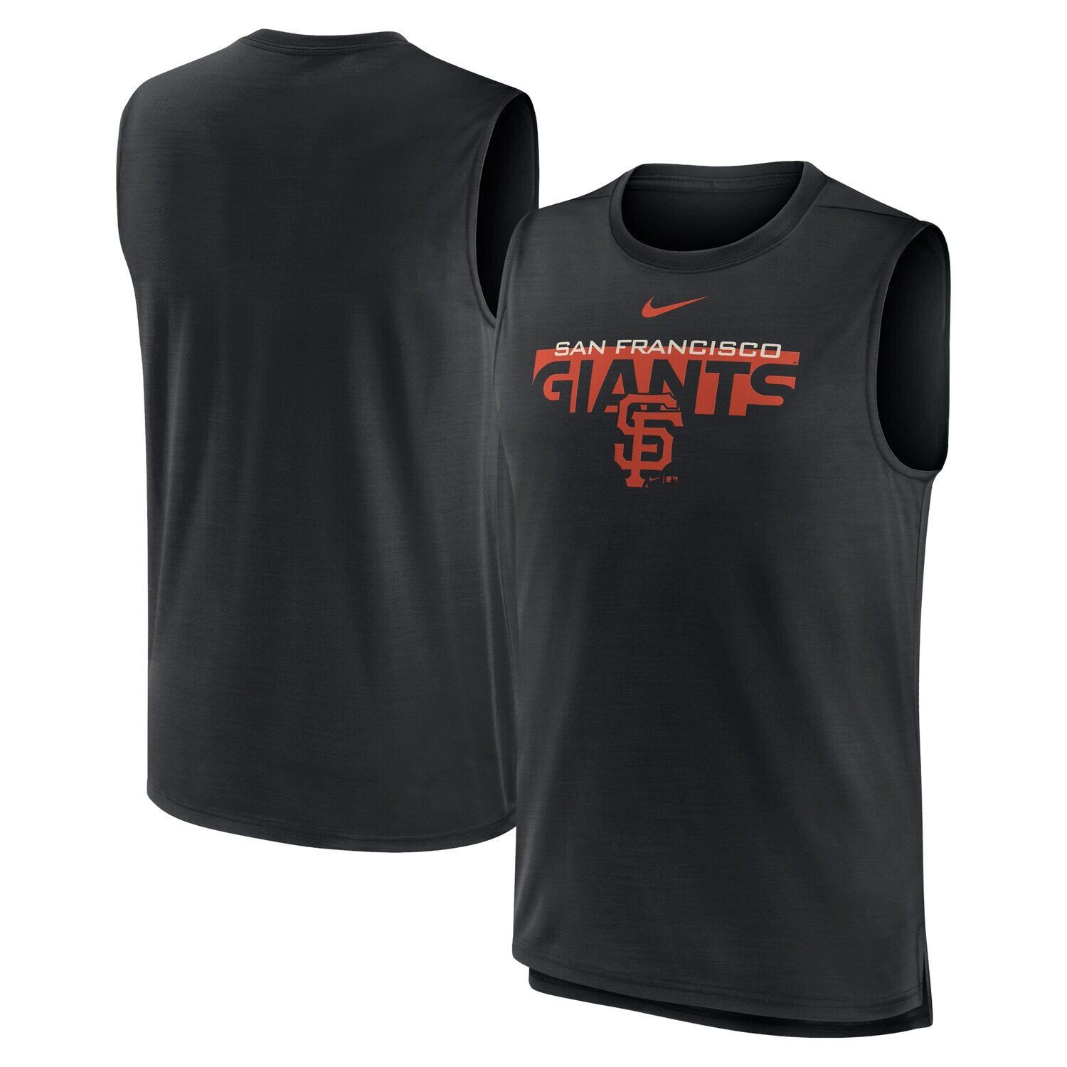 

Мужская черная майка Nike San Francisco Giants Knockout Stack Exceed Muscle Tank