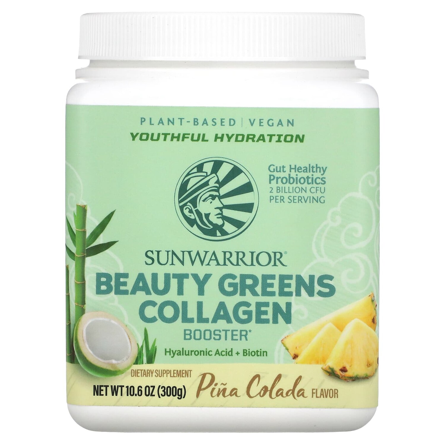 

Beauty Greens Collagen Booster, пина-колада, 300 г (10,58 унции), Sunwarrior