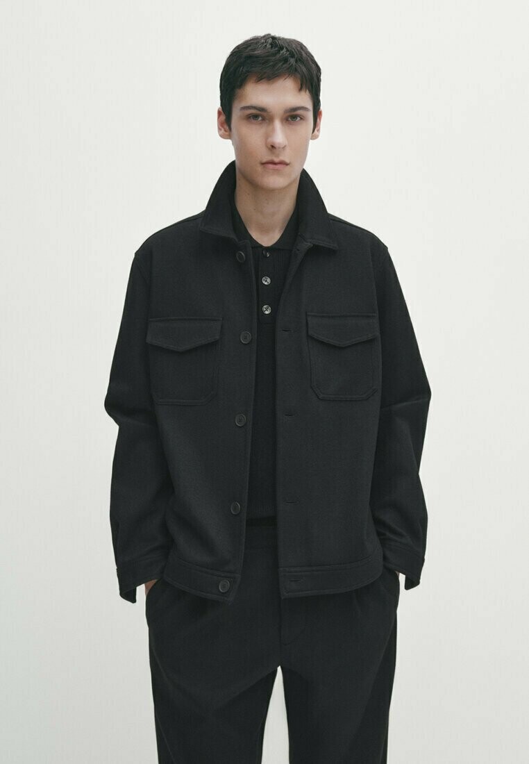 

Легкая куртка Massimo Dutti, черная, Черный