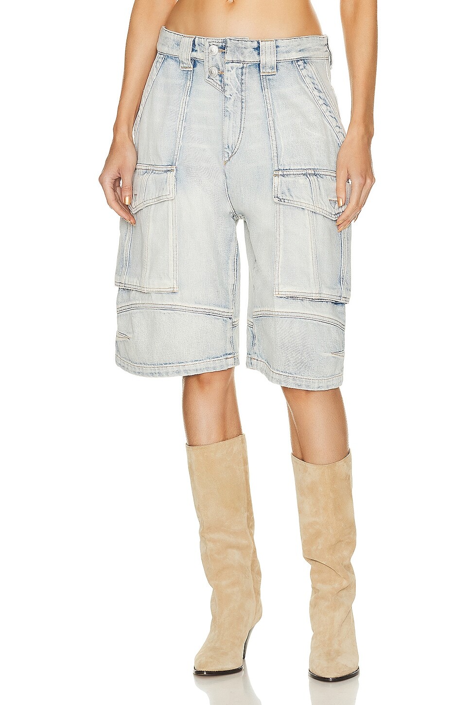 

Шорты Isabel Marant Etoile Hortens Bermuda, цвет Light Blue