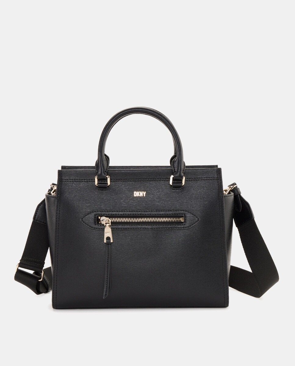 

Большая черная сумка на молнии DKNY, черный